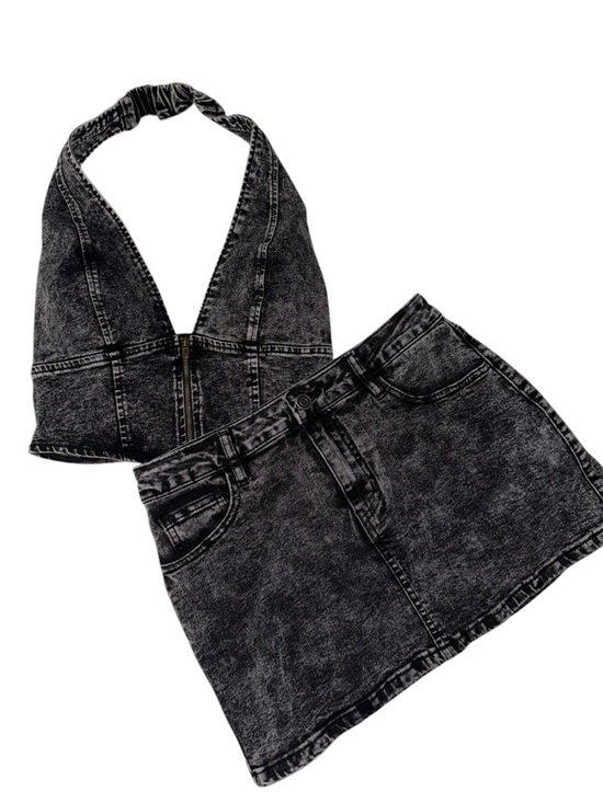 Windsor Dresses & Skirts - Windsor Denim Halter Top & Mini Skort Set